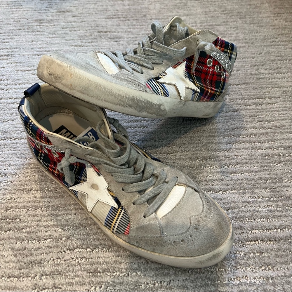 Golden Goose plaid holiday midstars - size 39